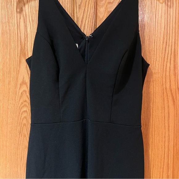 BHLDN Tatum V-Neck Stretch Crepe Gown Full-Length Formal Dress Black Size 4 - Picture 6 of 11